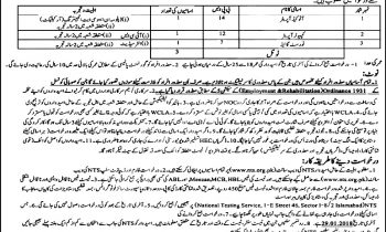Walled City of Lahore Authority Disable Persons NTS Jobs Application Forms 2018