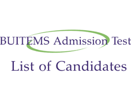 BUITEMS NTS Fall Admission Test Roll Number Slips 2018