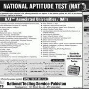 National Aptitude Test NTS NAT 2018-XII Results 9th December 2018