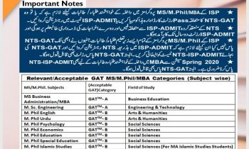 Institute of Southern Punjab NTS Admissions Online Apply 2024