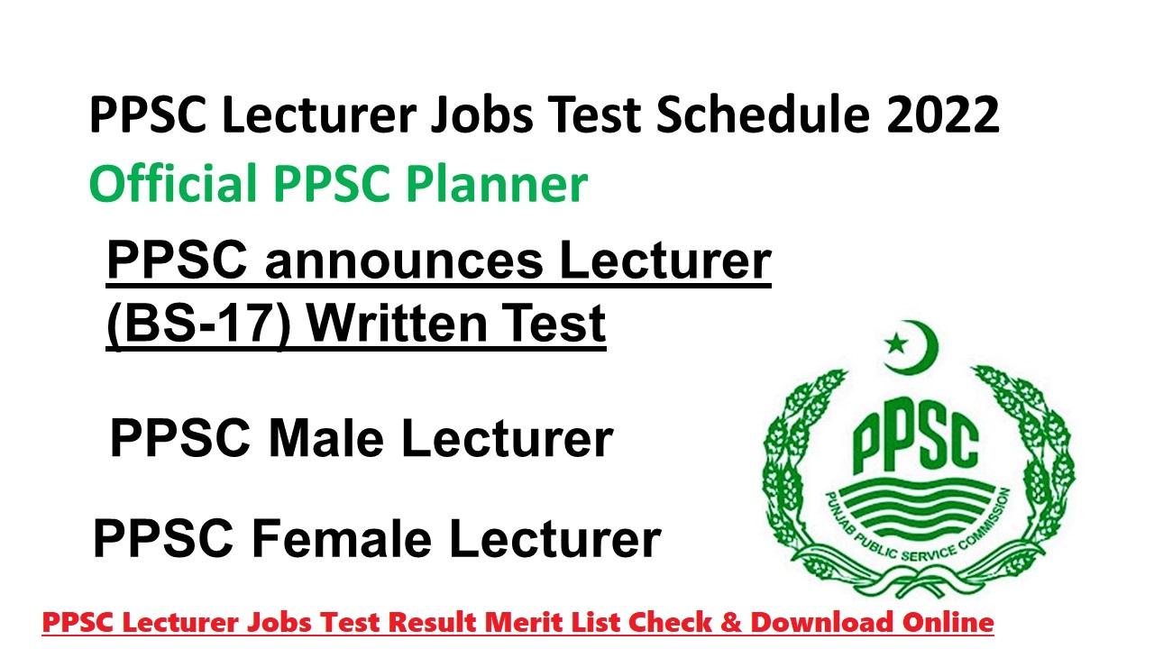 PPSC Lecturer Jobs Test Result 2024 Merit List Check and Download Online