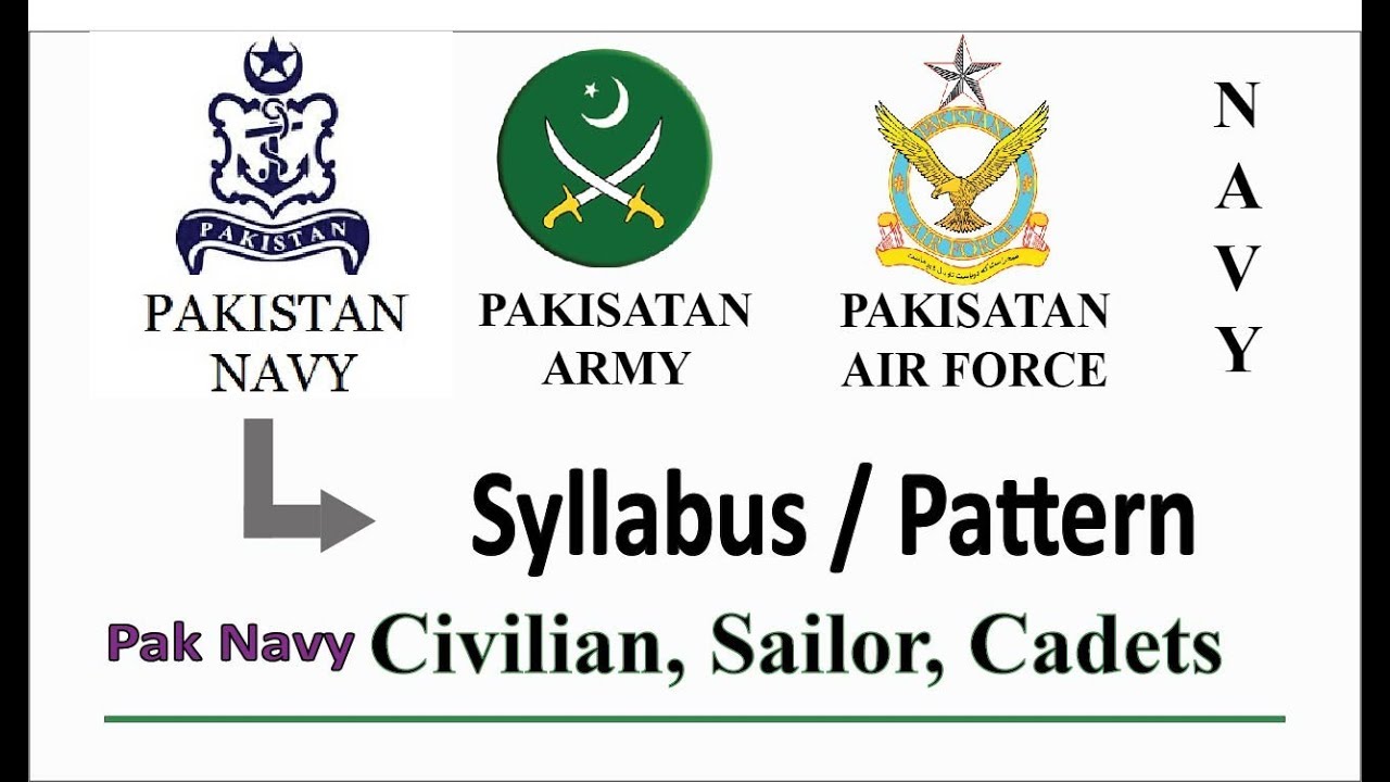 PAF Test Syllabus Pattern Airmen, FMA, Aero Trade,Pak Navy Sailor Initial Test Syllabus Pattern