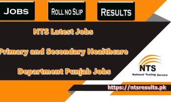 NTS Primary and Secondary Healthcare Department Punjab Jobs 2024