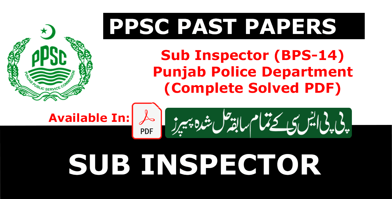 Punjab Police Constable Past Papers 2024 PDF
