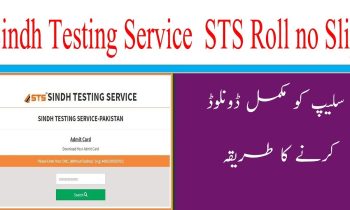 www.sts.org.pk 2024 Roll Number Slip Download – Sindh Testing Service