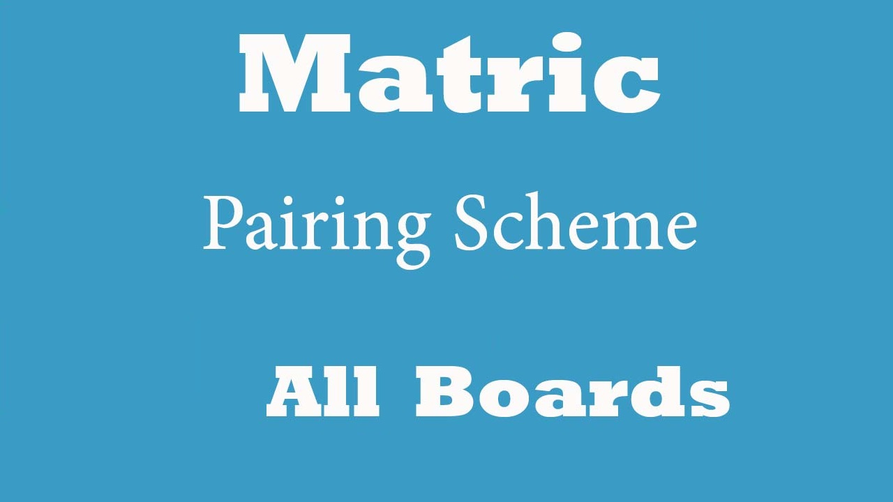 Matric 9th 10th Class Pairing Scheme 2024 Download All Subjects