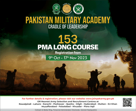 Join Pak Army PMA Long Course 153 Registration Online